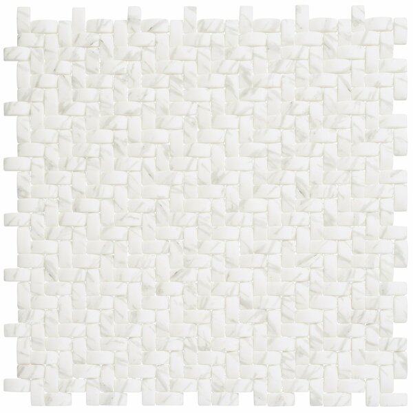 Andova Tiles ANDOVA TILES Comfort 0.37" x 0.87" Glass Herringbone / Chevron Mosaic Wall Tile ANDCOM321